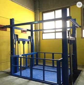 1500KG 15 Ton Kargo Asansör Gemisi Güverte Çelik Dikey Yük Asansörü