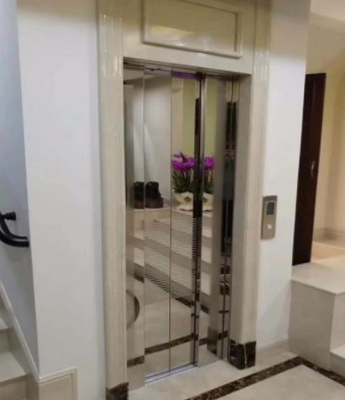 1.5m/sn Konut Yolcu Asansörleri 400KG Paslanmaz Çelik Asansör Kabini