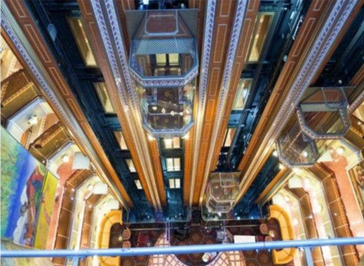 10 Kişilik Panoramik Asansör 800KG Yuvarlak Cam Asansör Konut
